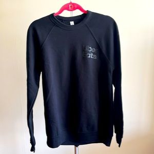 New Bella Canvas Black Cozy Fleece Sweatshirt Unisex Size S Cotton + Polyester